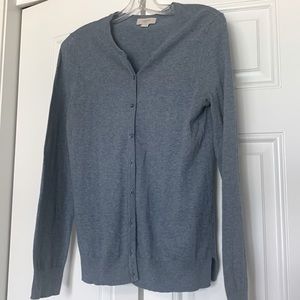 Cardigan - heather gray/blue. Ann Taylor